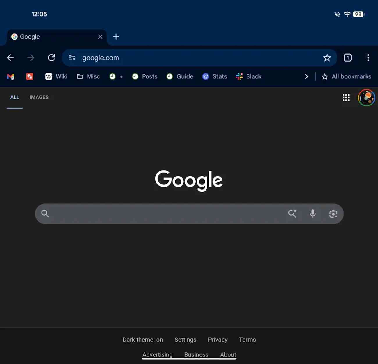 Barra de marcadores en Chrome para Android