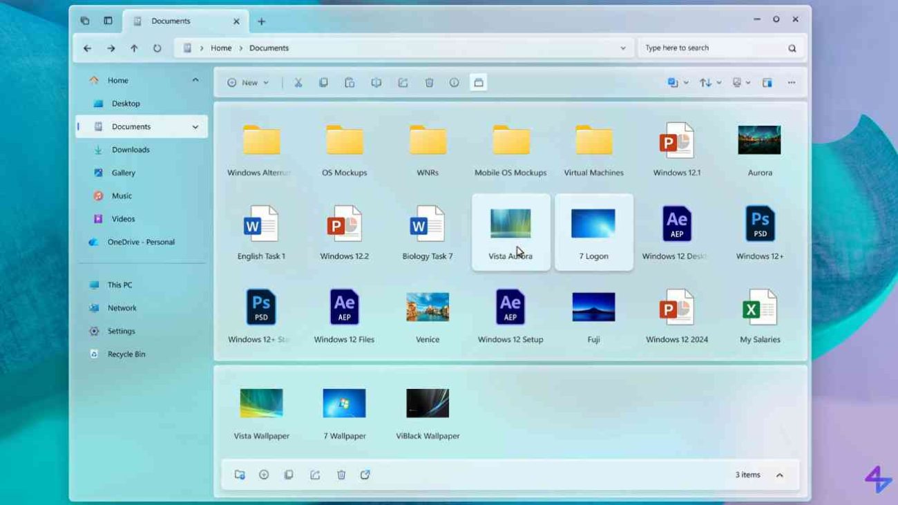 El nuevo Explorador de archivos en Windows 12