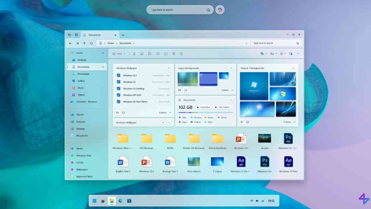 El nuevo Explorador de archivos en Windows 12