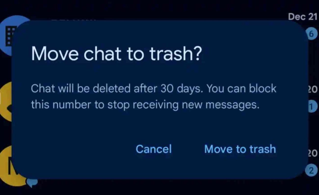 Google Messages incorpora menciones y papelera de reciclaje