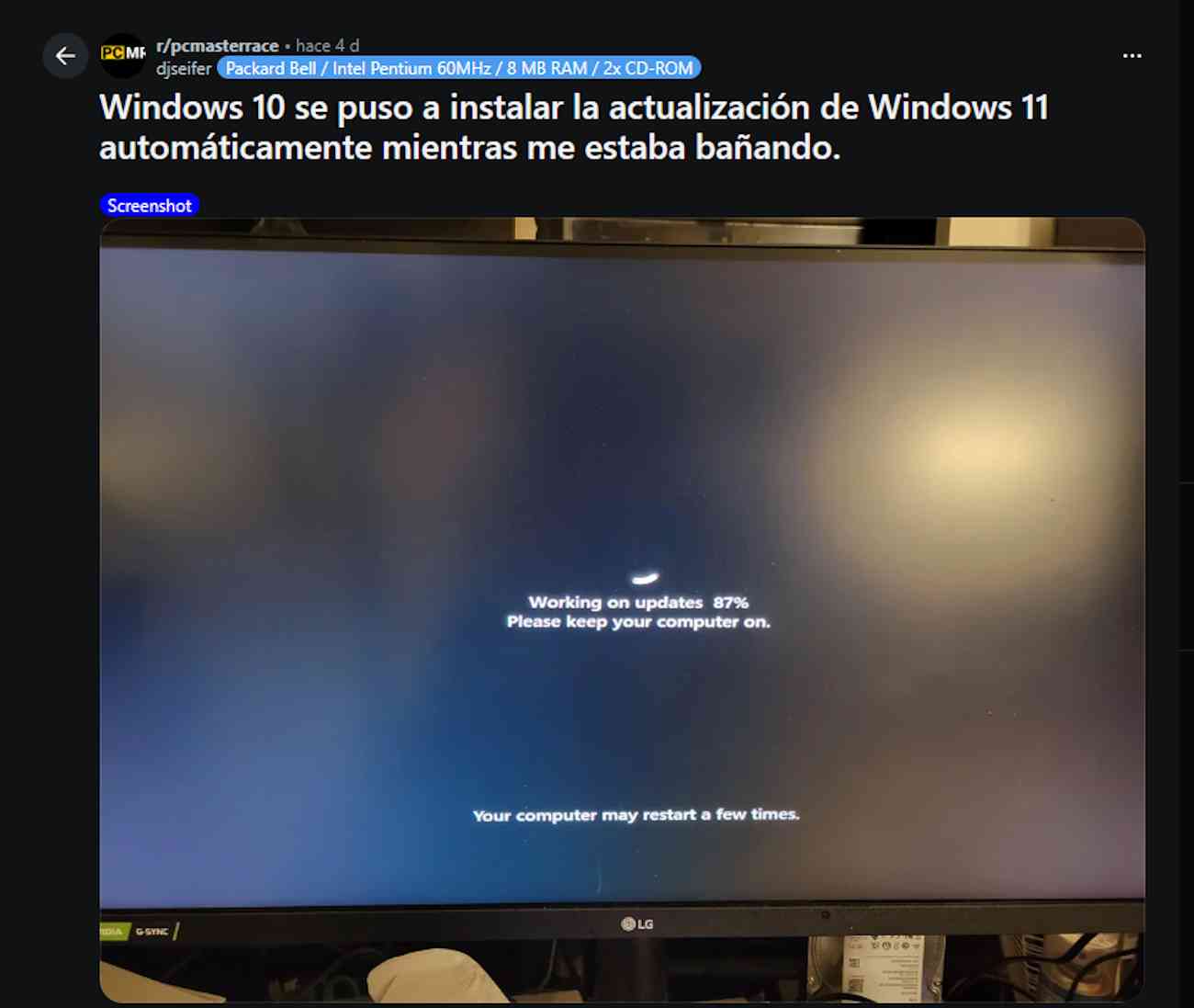 Microsoft fuerza la instalación de Windows 11 25H2