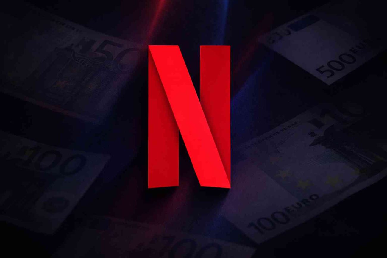 Logo de Netflix y billetes de euro
