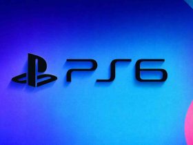 Logo futurista de PlayStation 6 en gradiente