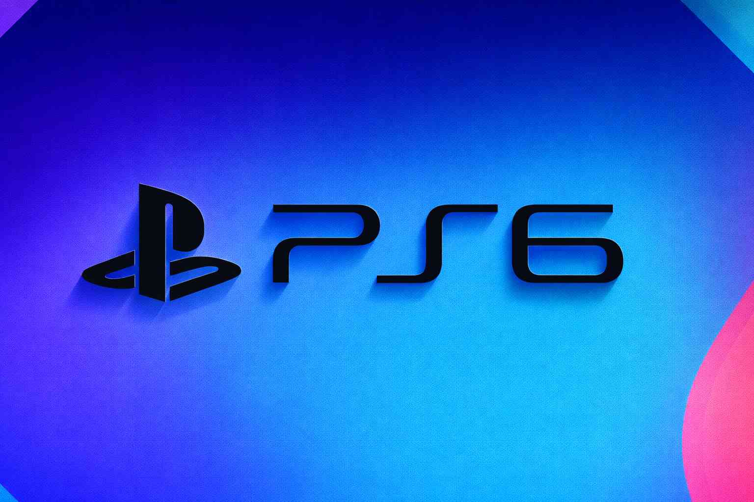Logo futurista de PlayStation 6 en gradiente