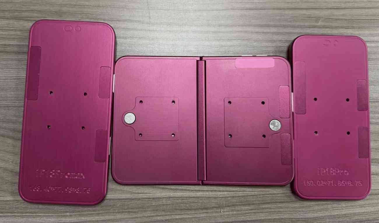 Maqueta del iPhone Fold y del iPhone 18 Pro