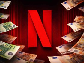 Logo de Netflix y billetes de euro