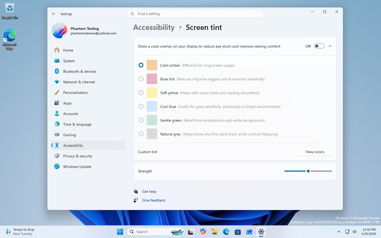 Screen Tint en Windows 11