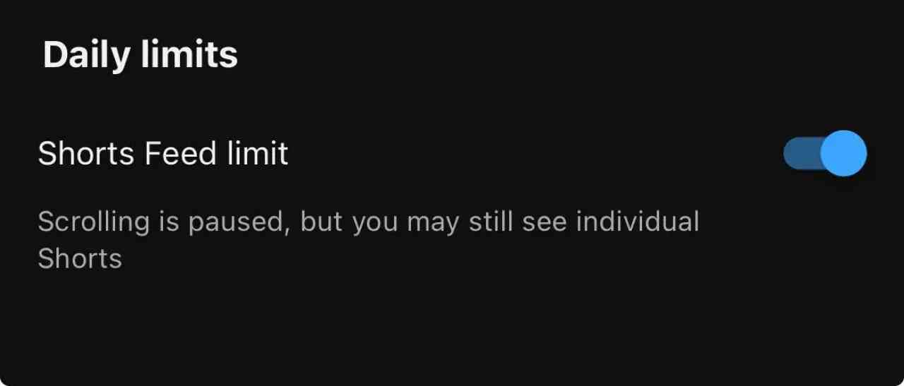 Scroll infinito de Shorts