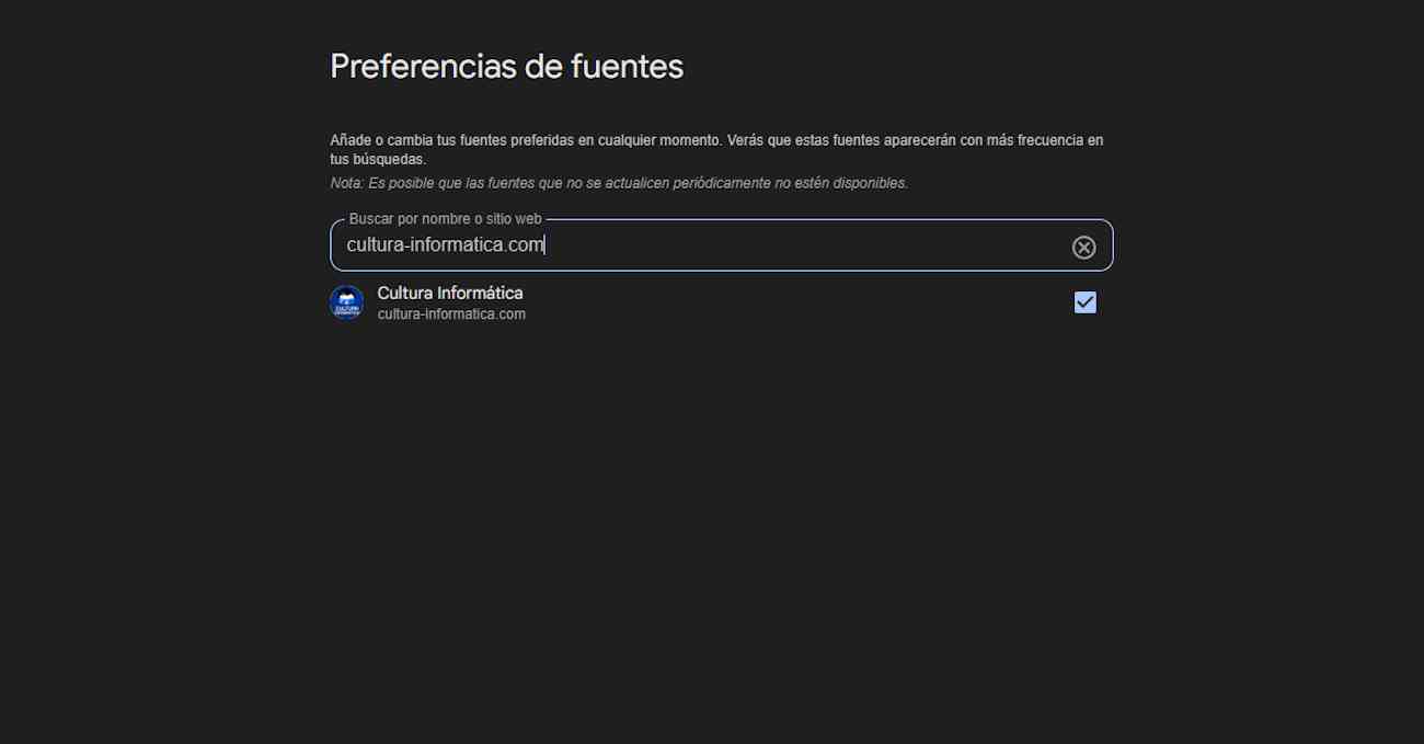 Fuentes preferidas - Cultura Informática