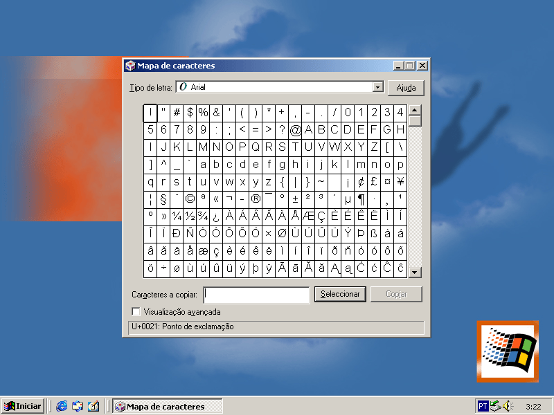 Mapa de caracteres en Windows