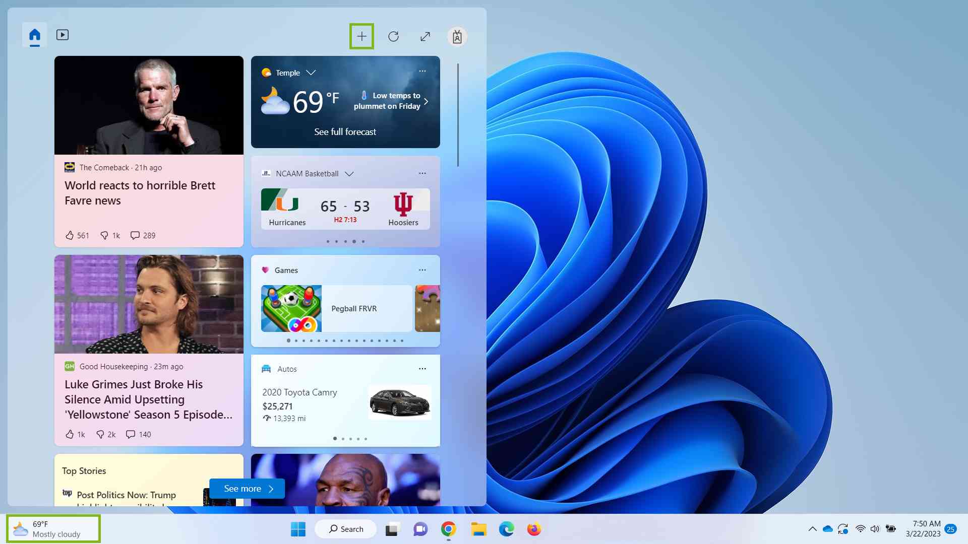 Microsoft elimina el feed de MSN en los widgets de Windows 11