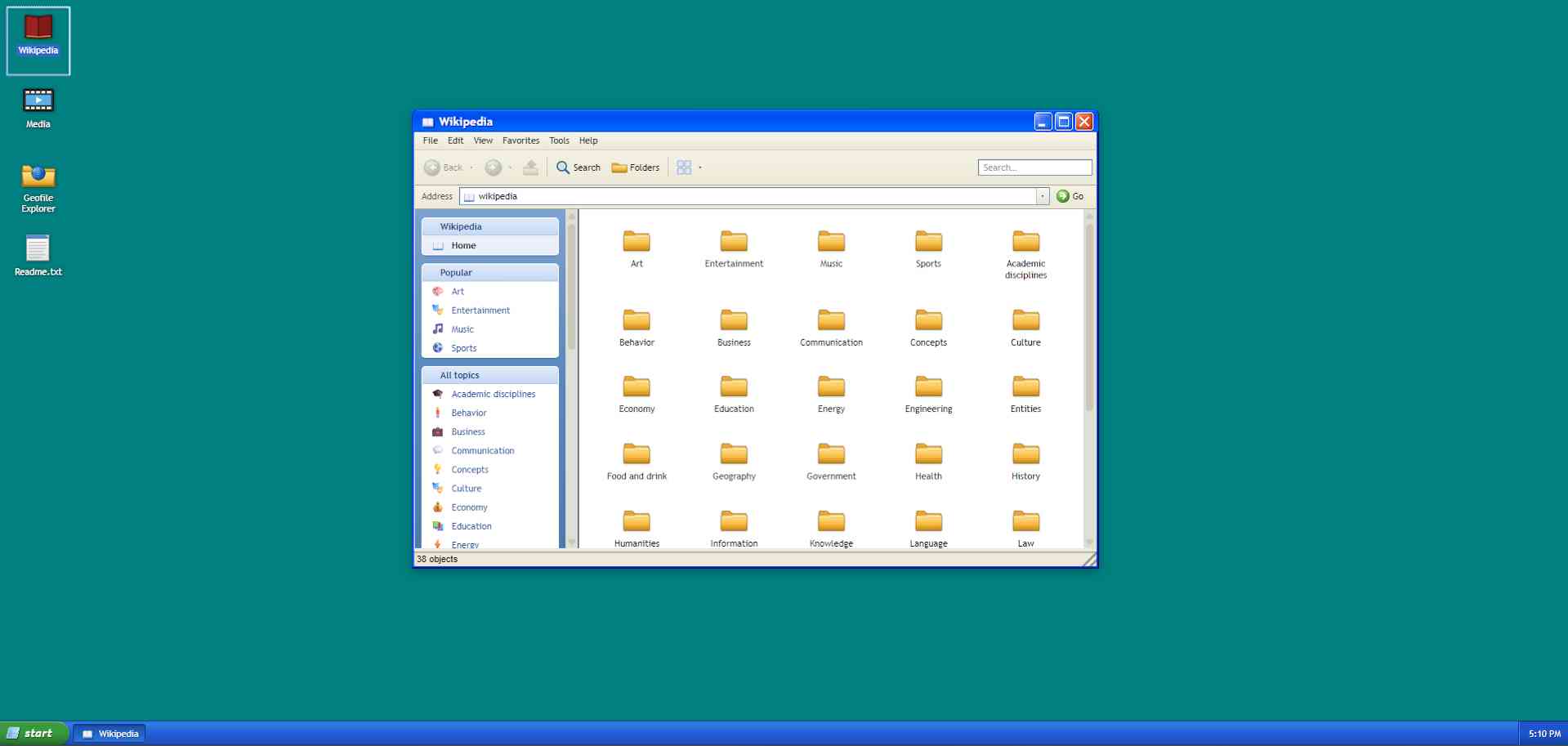 Wikipedia con interfaz de Windows XP ya se puede explorar desde el navegador