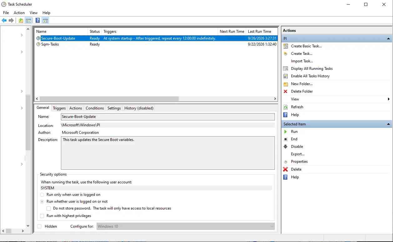 Windows se congela por Secure Boot