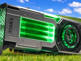 NVIDIA TITAN X sobre el paisaje Bliss de Windows XP