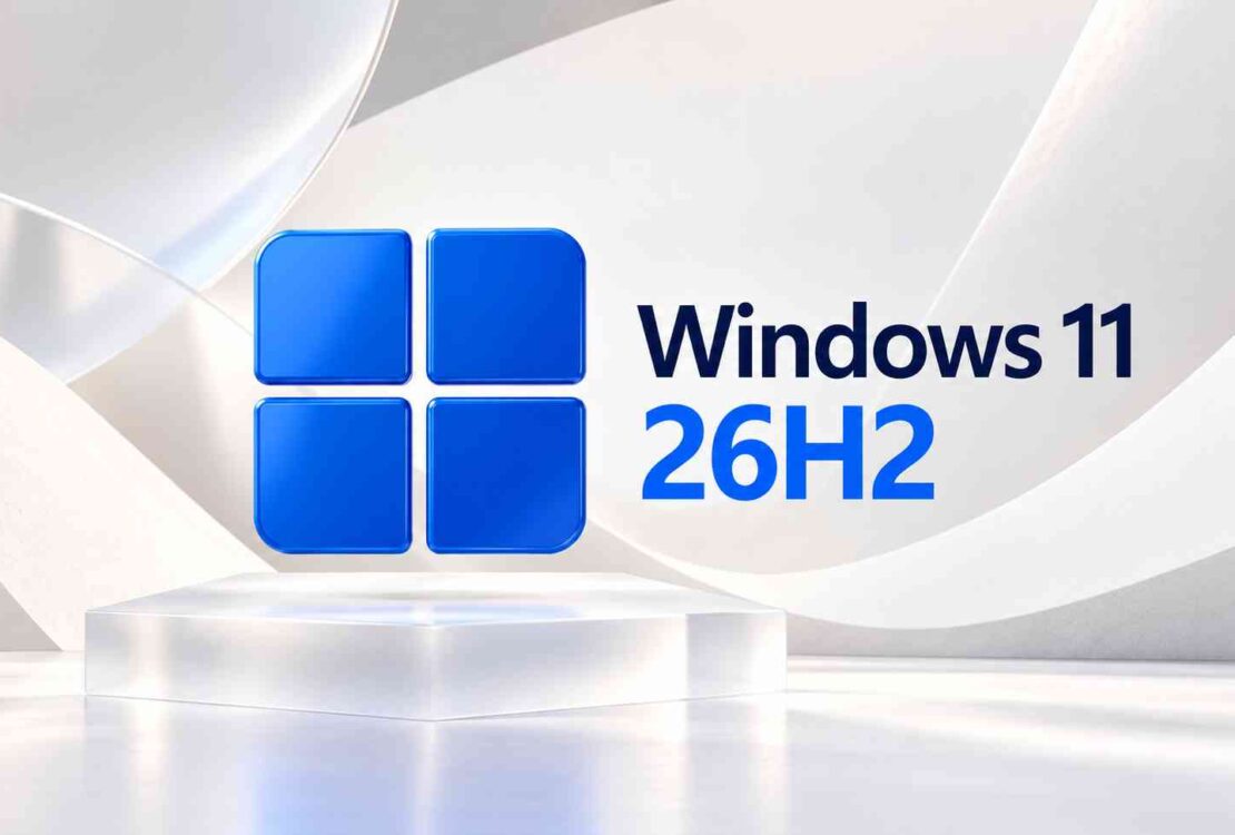 Windows 11 26H2 en blanco minimalista